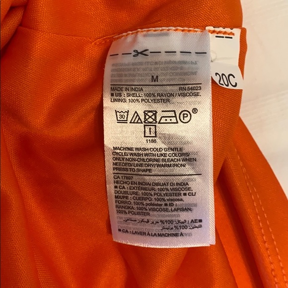 Old Navy Orange Paisley Open Shoulder Dress - Picture 13 of 13